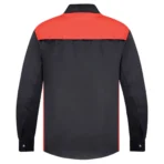 Polycotton Black/Red Long Sleeve Shirt