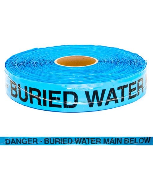 Wavelay Detectatape "Danger Buried Water Main Below" c/w s/steel tracer wire 50mmx250m