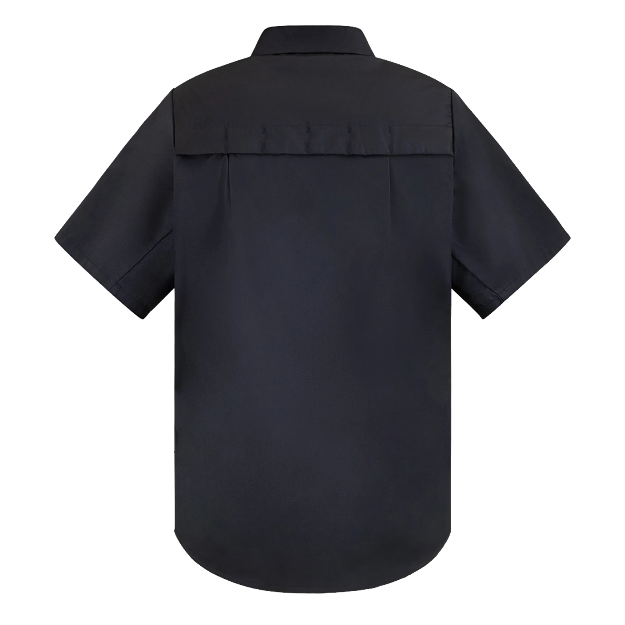 BISON Black 190gsm Polycotton Short Sleeve Shirt 5 Polycotton Black Short Sleeve Shirt
