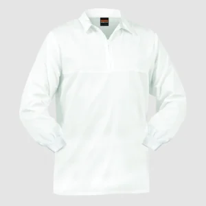 WORKZONE Jerkin 240gsm Polycotton L/S Food Industry Zip White (JFNPCMW)