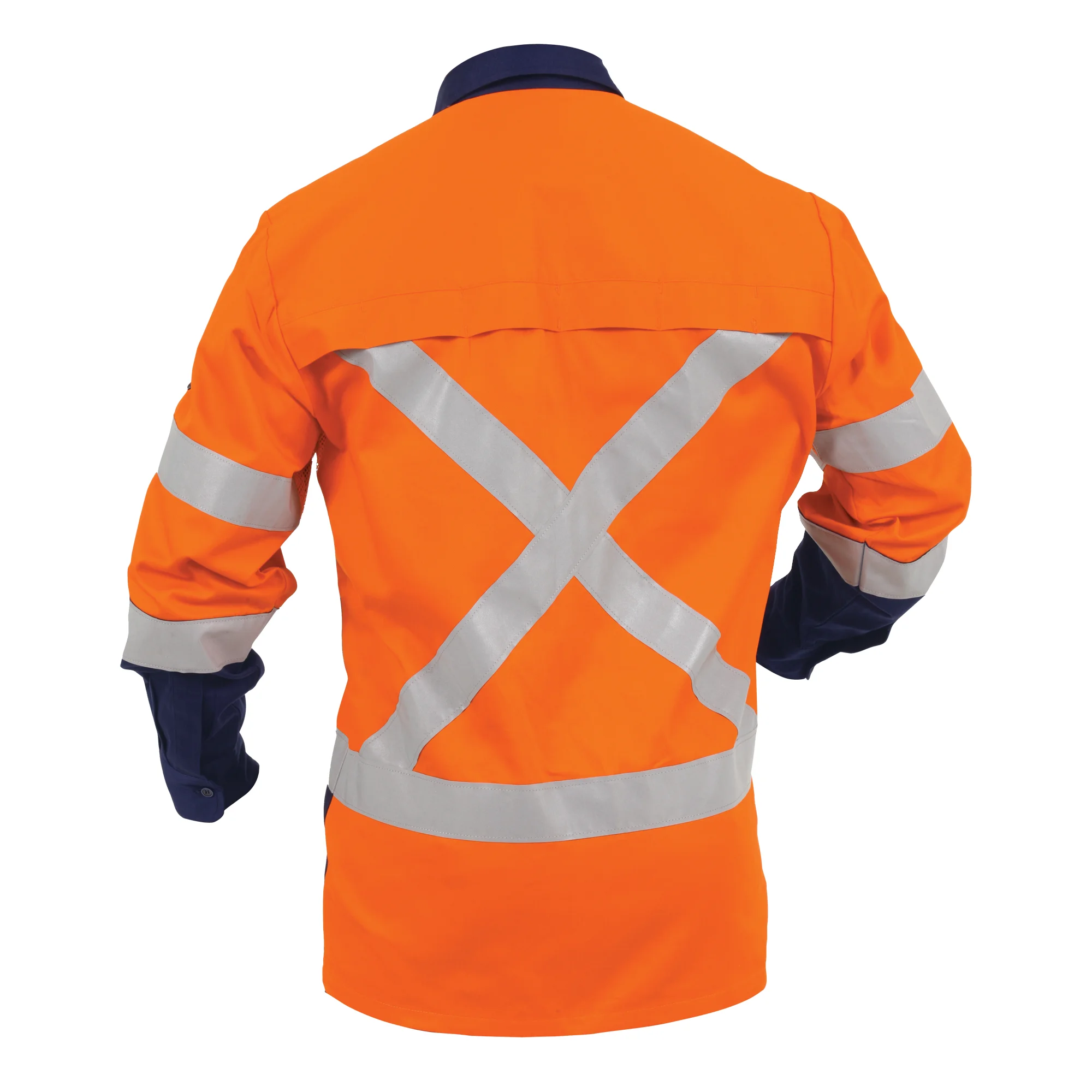 Day/Night X-Back 190gsm 100% Cotton Shirt Orange/Navy (SNBCO) 7 Day/Night X-Back 100% Cotton Shirt