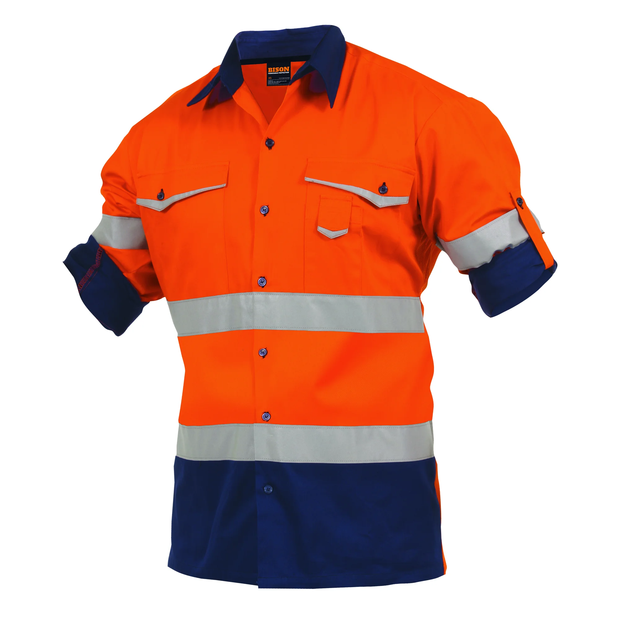 Day/Night X-Back 190gsm 100% Cotton Shirt Orange/Navy (SNBCO) 6 Day/Night X-Back 100% Cotton Shirt